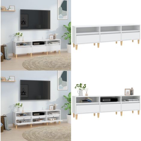 Mobile Porta TV Bianco 150x30x44,5 cm in Legno Multistrato - Mobile porta TV - Mobile in legno