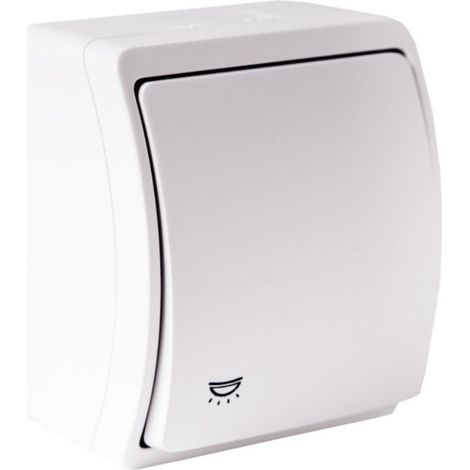 Interruttore luce singolo IP44 bianco 156-01 DV 5805 (1/2)