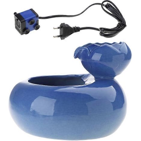 Fontaine pour chat silencieuse, distributeur d'eau automatique pour chien, bol à boire silencieux, bleu UE, 2L, filtration triple, pompe ultra-silencieuse. (1/4)
