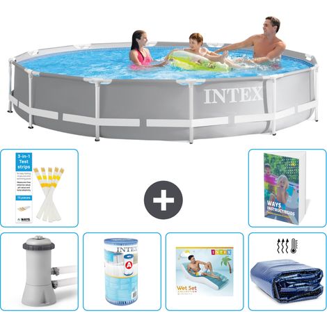 Prism Frame Pool Rund - 366x76 cm - 7-teilig S347