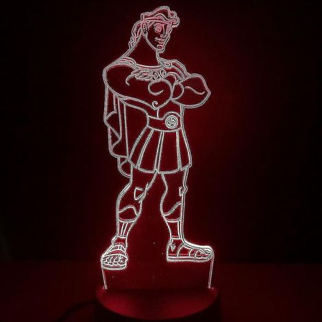 Luce notturna a LED 3D Eracle, lampada da tavolo per la camera da letto, un cambiamento di colore (1/5)