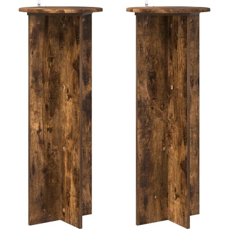 Maison Exclusive - Supporto per piante 2 pcs Rovere Fumo Ø40 x 100 cm
