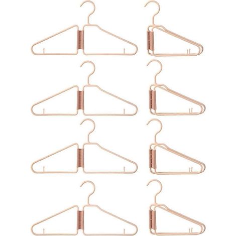 Lot de 8 cintres pliables, cintres pliables en plastique, cintres de voyage pliables () (1/5)