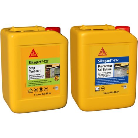 SIKA Confezione per la pulizia e la protezione dei pavimenti - Sikagard-127 Stop Tout en 1 5L - Sikagard-212 Floor Prote (1/5)