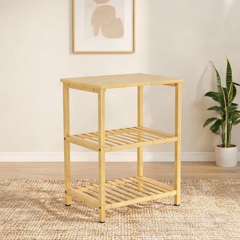 Table basse natural en bambou 40,6 x 30 x 50,5 cm (1/5)