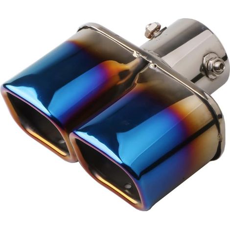 Tuyau d'embout de silencieux d'échappement double en acier inoxydable pour voiture d'un diamètre de 35 à 55 mm / 1,38 à 2,17 pouces (1/5)
