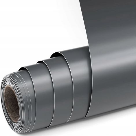 Impiallacciatura autoadesiva per mobili, grigio lucido, 60 cm x 10 m (1/5)