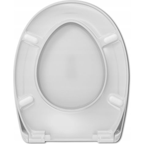 Abattant WC ovale 37 × 44 cm – frein de chute, antibactérien, ovale large (1/5)