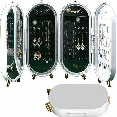 Jewelery Box, Jewelery Case, Jewelery Organizer with Mirror, Jewelery Chest Portable Travel Box, Jewelery Display, for Bracelets, Earrings, Rings, Necklaces