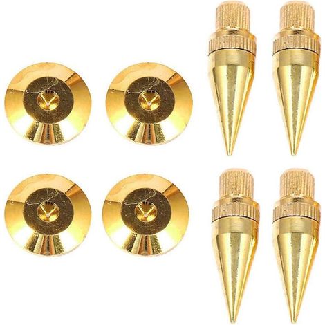 4pcs M6 36mm Gold Plated Copper Insulation Spike Base Pad for Speaker Amplifier (1/4)