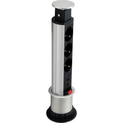 Rallonge 3 prises Schuko avec interrupteur Equip (1,8 m) (1/3)