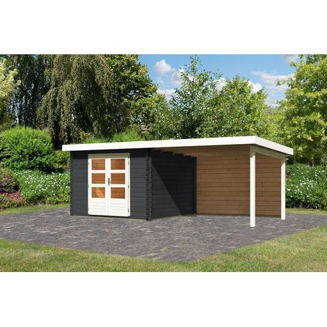 BH Bastrup 5 Anthr.280x280x222 im Set mit AD 3m,28mm Rückwand