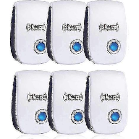 Ultrasonic Repellent Pack of VI Effective Against Mice Rats Flies Mosquitoes Pest Insects Spiders (1/5)