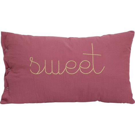 Coussin Déco "Lili" 30x50cm Rose Antique (1/2)