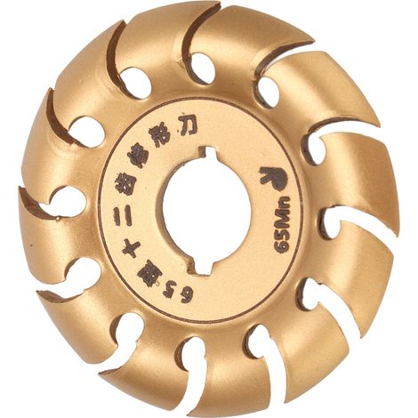 Schleifscheibe aus Edelstahl mit 12 Zähnen, geeignet für Winkelschleifer, Holz, Gummi, Gold (1/5)