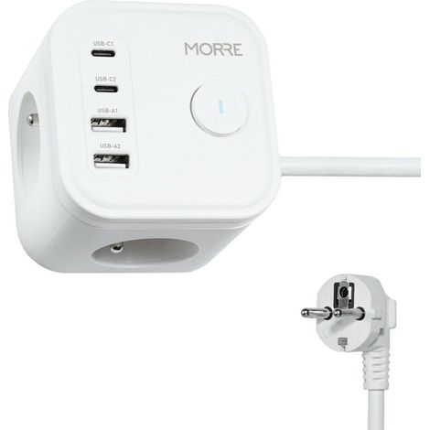 Tiross morre power cube 3G, 2xUSB, 2xUSBC 1.5m