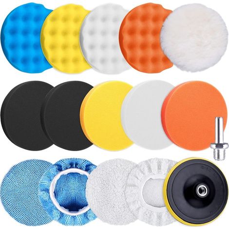 Lot de 16 tampons de polissage en mousse de 12,7 cm pour perceuse (1/5)