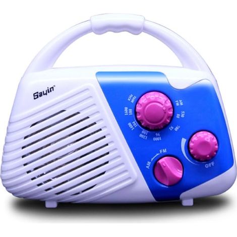 Radio AM/FM étanche pour salle de bain et douche, haut-parleur à piles (1/5)