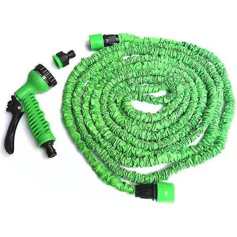vert 15m Hose  - Tuyau Extensible  Pression D'eau (1/5)