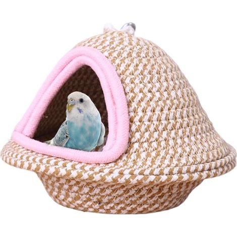 Cabane pour oiseaux de cage Cabane suspendue en corde de coton pour Lit de perruche Pour le sommeil, le repos et la reproduction des perroquets, conures, calopsittes, pinsons et canar (1/5)