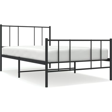 Maison Exclusive - Giroletto con Testiera e Pediera Metallo Nero 107x203 cm (1/5)