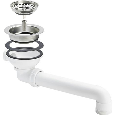 Ensemble de vanne de vidange 7139.15 en plastique blanc