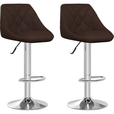 Maison Exclusive - Sgabelli da Bar 2 pz Marroni in Similpelle
