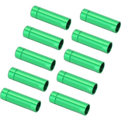 RISK Lot de 10 embouts de câble de frein de vélo 5 mm, en alliage d'aluminium, pour VTT et vélo de route, vert (1/5)