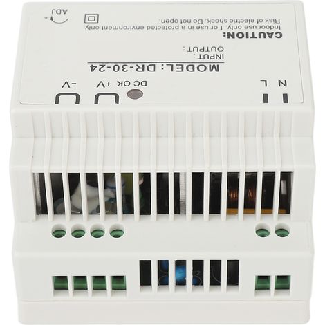 Transformateur industriel 30 W, alimentation à découpage sur rail DIN pour la surveillance de sécurité industrielle, 100-240 V, 24 V (1/5)