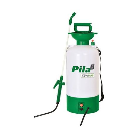 Ribiland – Pulvérisateur électrique 8L sur batterie 12V – Pression 3 bars – Autonomie 2 à 4 heures – Tuyau flexible haute résistance - prp081e
