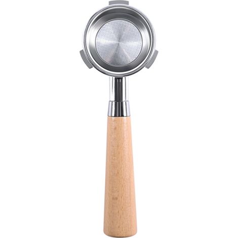 Coffee Handle - 58mm - Stainless Steel And Beechwood - For Espresso Machines - 1 Piece (1/5)
