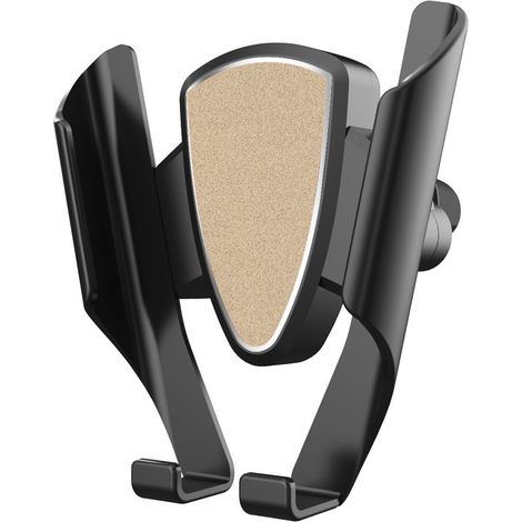 Support de téléphone de voiture en alliage d'aluminium avec support rotatif universel pour voiture, fixé par gravité et compatible