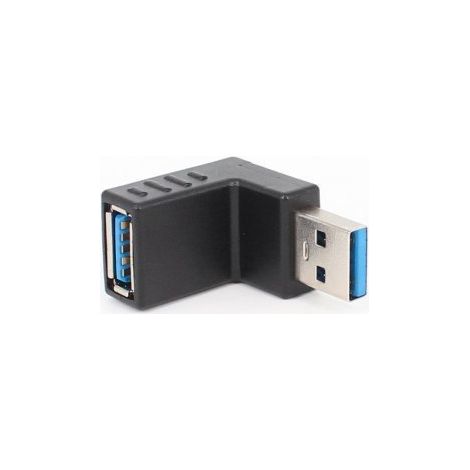 90° angled USB 3.0 male to female adapter with upward-angled side extension and right-angle conversion plug (1/5)