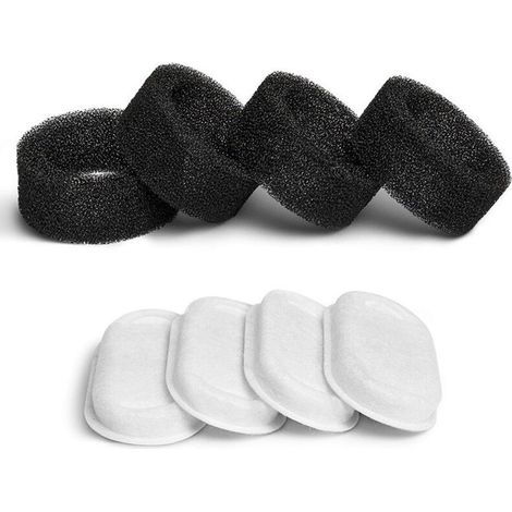 Cat water fountain filter, 8 filters + 8 sponges, cat water fountain filter with resin and activated carbon (1/5)