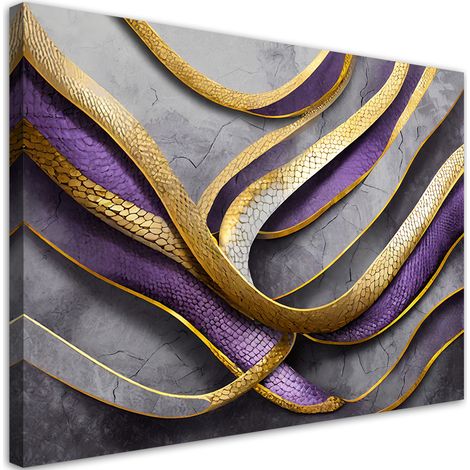 Tableau déco Violet Serpent Glamour 60x40 (1/5)