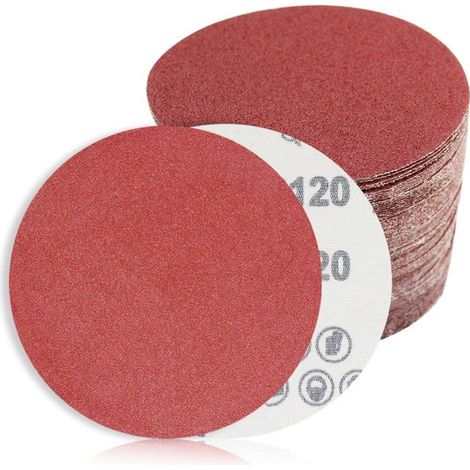 Lot de 60 Disques de Ponçage Papier Abrasifs, disques abrasifs de 150 mm de diamètre Grain 5XP40/60/100/120/180/240/320 (1/4)