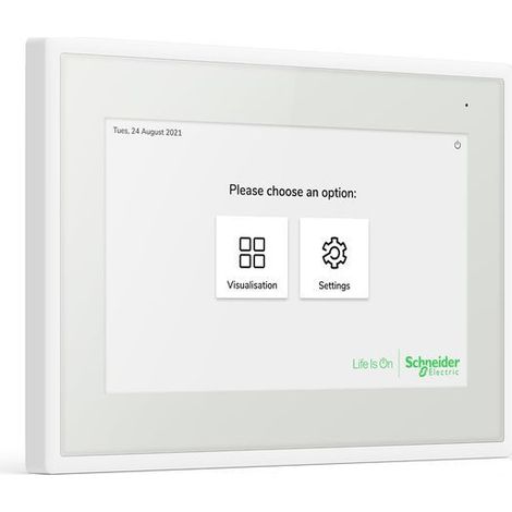 SpaceLogic KNX Ecran tactile IP 7p - Blanc - 24v - Wifi - horizontal et vertical (MTN6260-7770) (1/2)