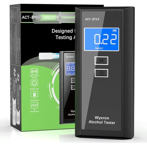 Ethylotest Electronique, alkoholtester Alcootest Personnel Précision avec Numérique LCD/record/10 Embouts buccaux, pour Les individus/familles/Parties Test Rapide (1/5)