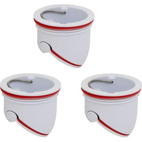 Valve Anti Odeur vanne pour Salle de Bain Siphon Bouchon évacuation de vidange Anti Insecte pour lavabo Baignoire Douche pour Sol Machine à Laver bonde egout clapet Anti refoulement (3pcs 41mm) (1/5)