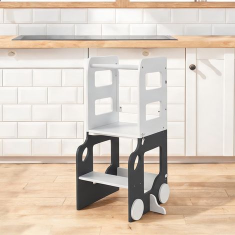 Tour d'observation enfant 4 en 1 MDF avec tableau double face (1/5)