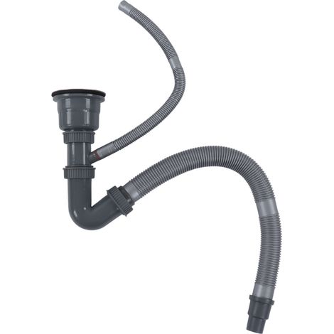 Tuyau de vidange pour évier de cuisine, crépine, kit de vidange pour évier simple, accessoires de vidange pour appareils de cuisine (1/5)