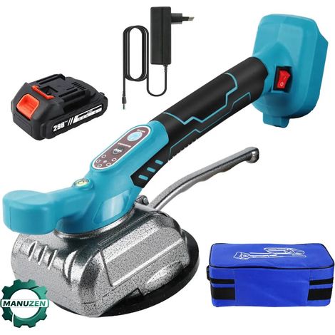 Manuzen - Ventouse vibrante pour carrelage 21 V – 5 vitesses – Avec 1 batterie (1/3)