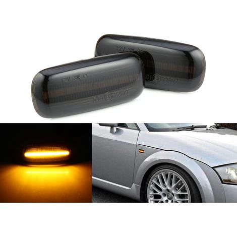 Kit Freccia Laterale a Led Side Marker Lente Nero Fume Luce Arancione Per Audi TT A2 8L A3 S3 B5 A4 S4 RS4 A6 S6 C5 (1/2)