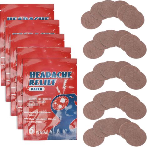 30 patchs analgésiques extraits de plantes pour soulager migraines et douleurs, acupuncture par pression pour hommes et femmes (1/5)