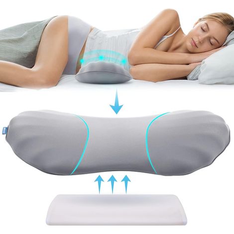 Cojín lumbar ajustable – espuma viscoelástica – para dormir – alivio de la zona lumbar – soporte para la espalda (1/5)