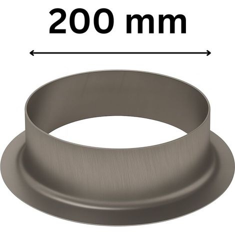 Anschlussflansch 200 mm Metall Lüftungssystem Rohrverbinder Anschlussstück (1/5)