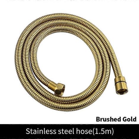 Wassersparende Handbrause aus Messing, erhältlich in Schwarz, Weiß, Roségold, gebürstetem Nickel und Chrom – Perfe-AquaForge-Schlauch