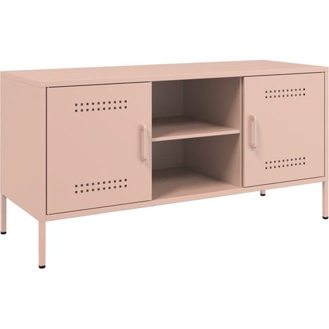TV-Möbel rosa 100,5x39x50,5 cm Stahl