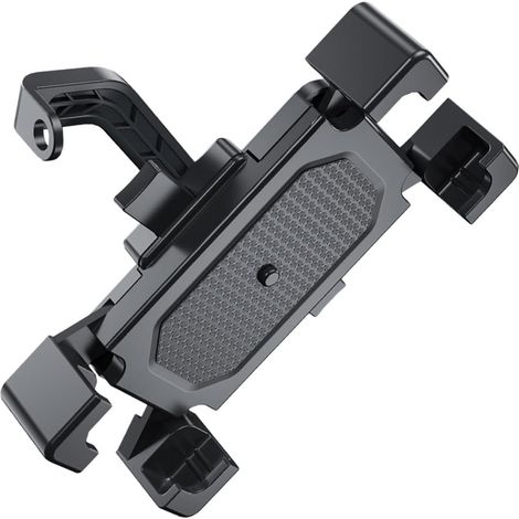 Support de Téléphone Fixation Miroir Rétrovisseur en Plastique Noir Léger pour Moto et Verrouillage Mécanique Sécurisé pour Scooter et Vélo (1/5)