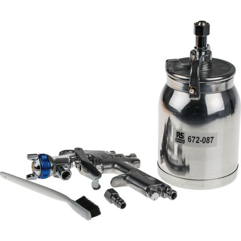 Pistolet à peinture RS PRO 1L avec buse de 2 mm entrée d'air 1/4pouce , 970g ( Prix pour 1 )
